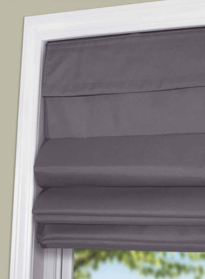Arlo Blinds ستائر رومانية من قماش معتم حراري من Arlo Blinds، اللون: جرافيت، المقاس: 26.5 بوصة عرض × 60 بوصة ارتفاع، ستائر نوافذ قابلة للرفع بدون حبل - Image 3